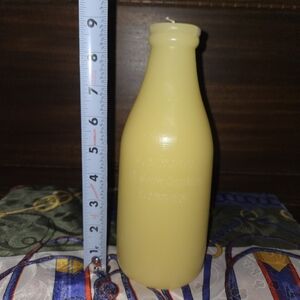 Vintage H.G. Nisbet’s Soho Square London Milk Bottle Candle 9" Honey Scent